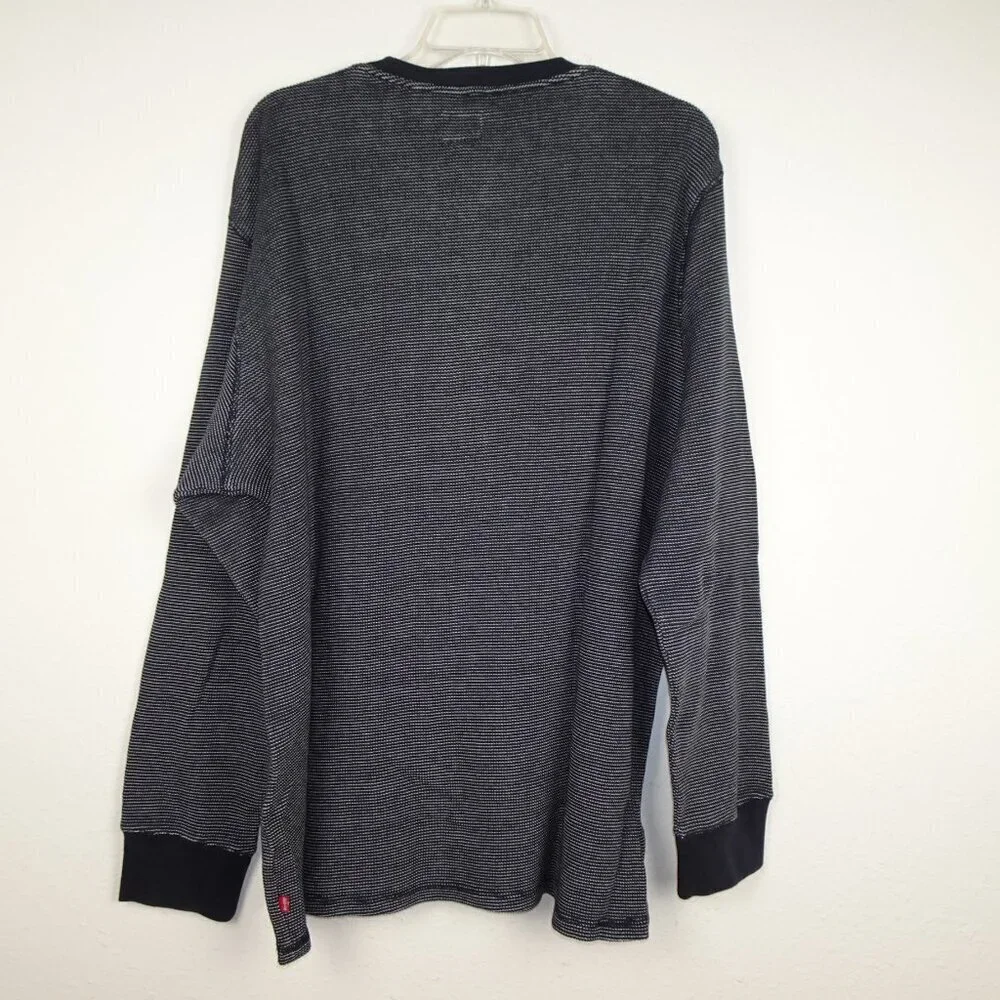 Levi's Thermal Shirt Men's Size 2XL Blue Long Sleeve Crew Neck Casual